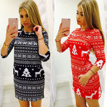 Load image into Gallery viewer, New arrival Women Winter half slim vintage Knitted Jumper Christmas Sweater Pullover Knitwear Long Tops Dress Womens Ladies Warm