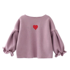 Baby Girl Clothes Autumn Sweater Girls Clothes Sweetie Heart Tops Print Cardigan Long Sleeve Coat Sweatshirt Baby Clothes