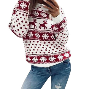 2018 Women Lady Jumper Sweater Pullover Tops Coat Christmas Winter Womens Ladies Warm Brief Sweaters Clothing