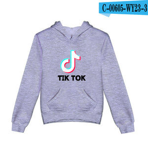 Tic Tok Hoodies Kids Baby Boys Girls Clothes Cotton Hooded Hoodie Sweatshirt With Pocket Children's Kids Casual Sportswear