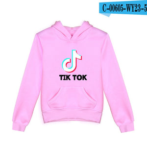 Tic Tok Hoodies Kids Baby Boys Girls Clothes Cotton Hooded Hoodie Sweatshirt With Pocket Children's Kids Casual Sportswear