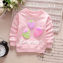 Load image into Gallery viewer, Children Hoodies Sweatshirts Boys Girls Kids Cartoon Rabbit Strawberry Cotton Pullover Tops Baby Girls Spring Autumn Clothes