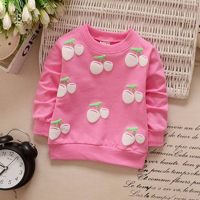 Children Hoodies Sweatshirts Boys Girls Kids Cartoon Rabbit Strawberry Cotton Pullover Tops Baby Girls Spring Autumn Clothes