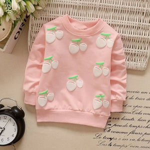 Children Hoodies Sweatshirts Boys Girls Kids Cartoon Rabbit Strawberry Cotton Pullover Tops Baby Girls Spring Autumn Clothes