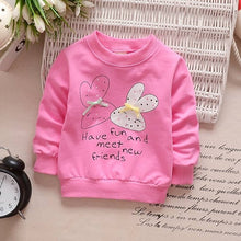 Load image into Gallery viewer, Children Hoodies Sweatshirts Boys Girls Kids Cartoon Rabbit Strawberry Cotton Pullover Tops Baby Girls Spring Autumn Clothes