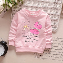 Load image into Gallery viewer, Children Hoodies Sweatshirts Boys Girls Kids Cartoon Rabbit Strawberry Cotton Pullover Tops Baby Girls Spring Autumn Clothes