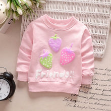 Load image into Gallery viewer, Children Hoodies Sweatshirts Boys Girls Kids Cartoon Rabbit Strawberry Cotton Pullover Tops Baby Girls Spring Autumn Clothes