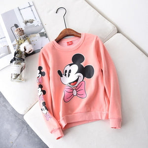 Cute Baby Girl Minnie Sweatshirt 1-4Yrs Autumn Winter Long Sleeve Keep Warm Girls Hoodies For Birthday Party Baby Girl Clothes