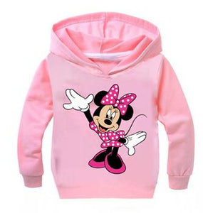Cartoon Minnie Mickey New Baby Girls Sweatshirts Spring Autumn Children Hoodies Long Sleeves Leisure Sweater Kid T-shirt Clothes