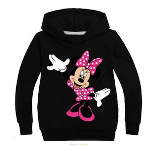 Cartoon Minnie Mickey New Baby Girls Sweatshirts Spring Autumn Children Hoodies Long Sleeves Leisure Sweater Kid T-shirt Clothes
