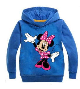 Cartoon Minnie Mickey New Baby Girls Sweatshirts Spring Autumn Children Hoodies Long Sleeves Leisure Sweater Kid T-shirt Clothes