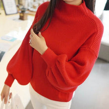 Load image into Gallery viewer, Bigsweety Women Lantern Sleeve Half Turtleneck 2018 Autumn Female Tops Women Sweater Clothes New Fashion Korean Tops 5 Colors