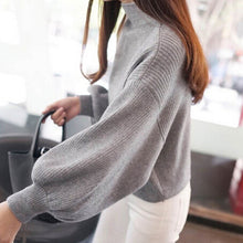 Load image into Gallery viewer, Bigsweety Women Lantern Sleeve Half Turtleneck 2018 Autumn Female Tops Women Sweater Clothes New Fashion Korean Tops 5 Colors