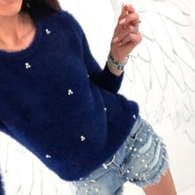 Load image into Gallery viewer, Autumn winter women sweaters and pullovers bead plush knitted sweater pullover female pull femme hiver