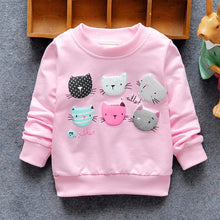 Load image into Gallery viewer, 2019 New Arrival Baby Girls Sweatshirts Winter Spring Autumn Children Hoodies 6 Cats Long Sleeves Sweater Kids T-shirt Clothes