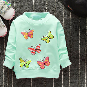 2019 New Arrival Baby Girls Sweatshirts Winter Spring Autumn Children Hoodies 6 Cats Long Sleeves Sweater Kids T-shirt Clothes