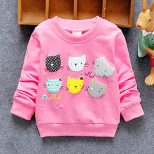 Load image into Gallery viewer, 2019 New Arrival Baby Girls Sweatshirts Winter Spring Autumn Children Hoodies 6 Cats Long Sleeves Sweater Kids T-shirt Clothes